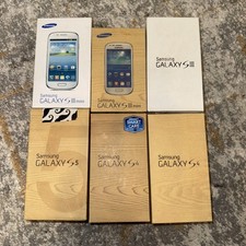 lot of 6 samsung galaxy phones- 2 S3 mini, 1 s3, 1 s5, 2 s4- read description