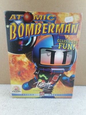 Atomic Bomberman PC CD-ROM Big Box 1997 Interplay Hudson Vintage Game CIB