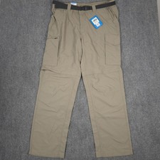 Nuevo con etiquetas Pantalón Convertible Columbia Kestrel Trail Para Hombres 40x32 Beige Senderismo Aire Libre