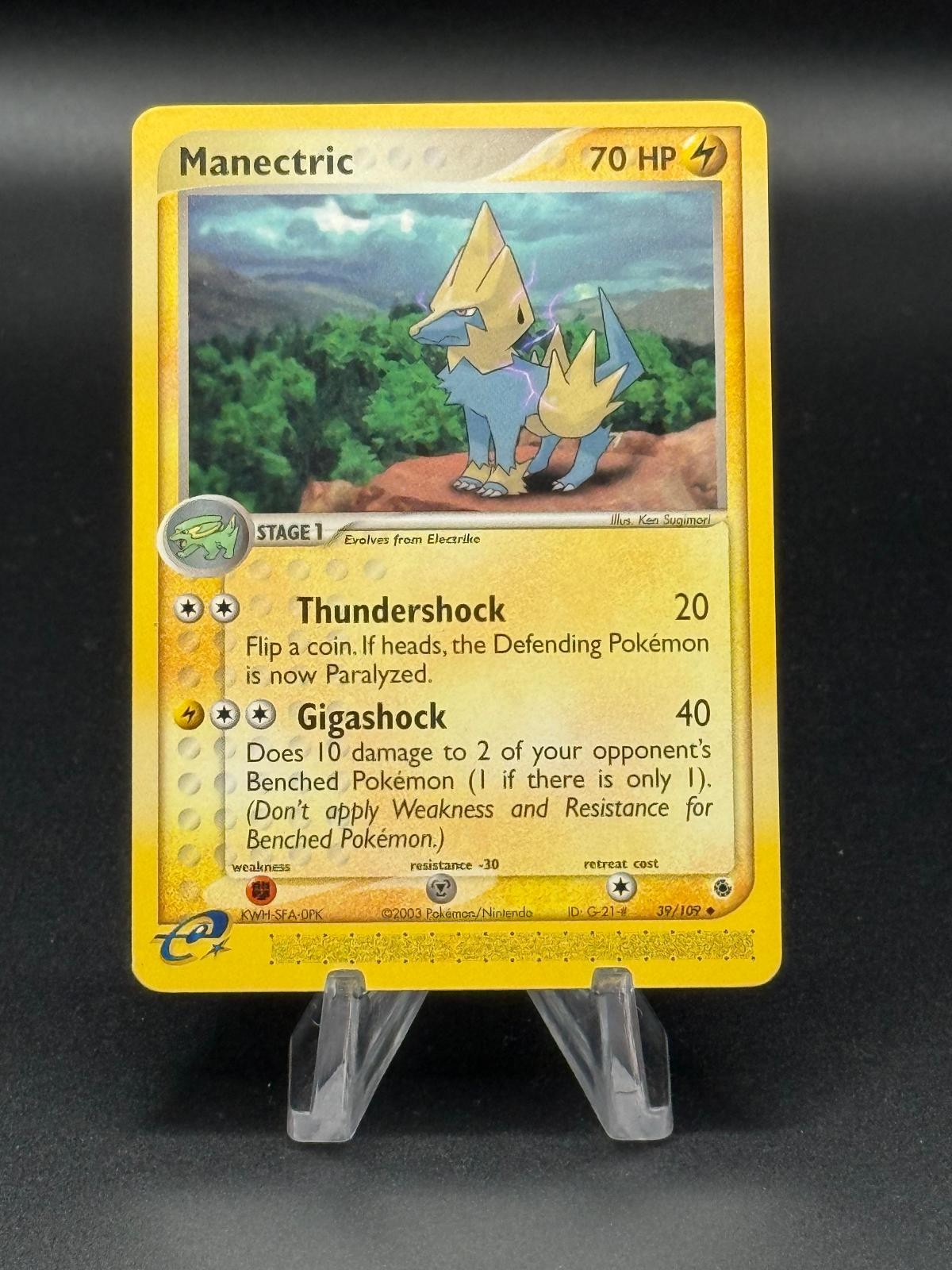Manectric 39/109 Uncommon Ruby & Sapphire Pokemon Lightly Played