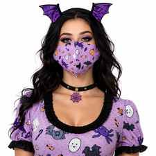 Reusable Adjustable Cloth Face Mask, Novelty Halloween Costume Mask, Cosplay