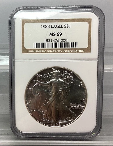 1988 American Silver Eagle - NGC - MS 69