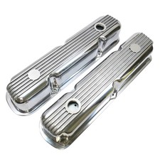 Sb Mopar 318 340 360 V8 Aluminum Valve Covers Tall Finned Dodge Pymouth Chrysler