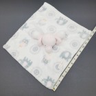 Blankets and Beyond Elephant Lovey Pink Security Blanket Plush Gray White