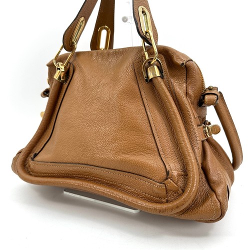 Chloe Paraty Hand Bag Shoulder Bag 2Way Medium Leather Light Tan #A491 - Picture 18 of 24