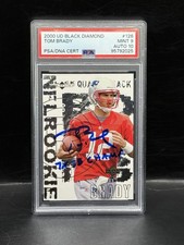 Tom Brady 2000 UD Black Diamond Rookie PSA 9 / 10 AUTO Inscription 