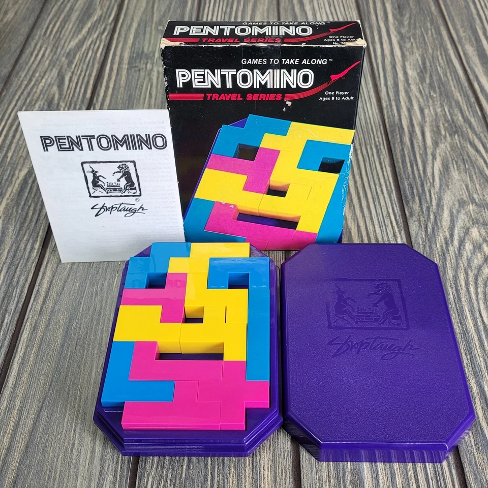 Pentomino Puzzle Game Vintage Pocket Travel Size Brain Teaser Looks Unused! - Image 3 of 4