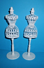 %***2 Barbie Schneiderpuppen*Schneiderbüsten*Ständer***%