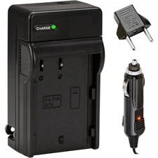 Compact Travel Charger for Panasonic DMW-BLF19 Camera Battery Rapid AC/DC