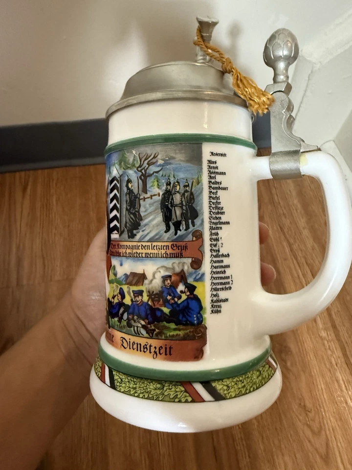 Cerveza Stein de regimiento del ejército alemán vintage RARA. Foto 4 de 4