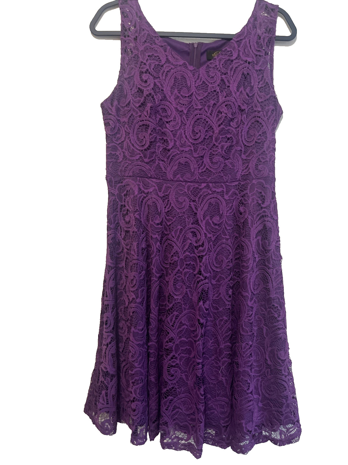 Soft Cocktail Dress Wms Sz M  With Lace Overlay  Fit&flare Flowy Whimsical Y2K-image