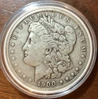 1890-O Morgan Silver Dollar $1 Semi Key Date VF+ in Capsole