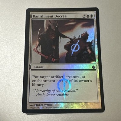 MTG FOIL Banishment Decree Mirrodin Besieged Pauper Magic NM - Buy 3 Get 2 Free