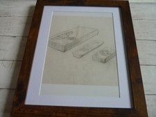 14x11 framed ready to 007 james bond goldfinger early artwork for gold bars