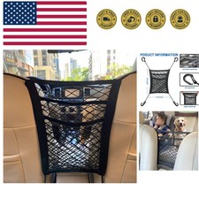 Elastic Nylon Car Organizer with Adjustable Hooks - Space-Saving Solution