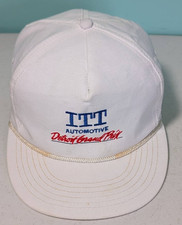 Vintage ITT Automotive Detroit Grand Prix Snapback Rope Hat Made In USA