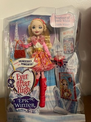 Mattel Ever After High Epic Winter Doll, Daughter Of Snow White,Apple White