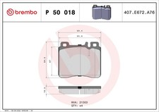 Für BREMBO P 50 018 HAM PADS. FRONT MERCEDES W140 S-CLASS 93-98 Für BREMBO P 50 018 HAM PADS. FRONT MERCEDES W140 S-CLASS 93-98