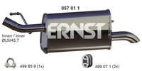 EndschalldäMpfer NachschalldäMpfer Ernst 057011 FüR Opel Meriva X03 16V Twinport