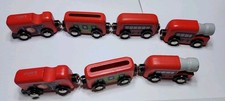 2 Sets of J'Adore Paris Trains 7 Piece Lot Wooden  Magnetic