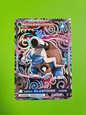 CARD MEGA BLASTOISE- POKEMON 2025 COLECCIONES GALAXY #0E - NINTENDO FOIL SPECIAL