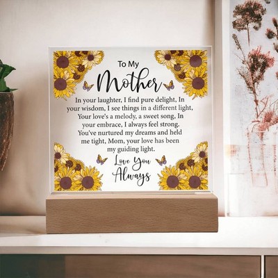To My Mother Sunflower Acrylic Gift