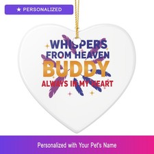 Custom Dog Memorial Pet Ornament Personalized Heart Shaped Pet Lover Gift