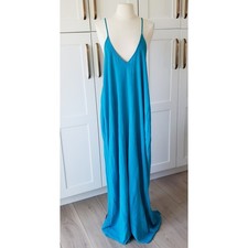 Lovestitch Dress Womens M/L Blue Turquoise Weekend Mila Gauze Maxi Dress