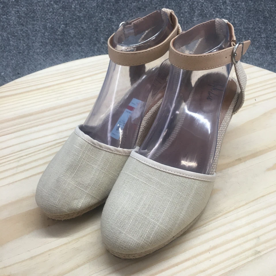 Новый стиль и Co сандалии женщин 8,5 M Mailena лодыжки ремень на танкетке Espadrille бежевый - Изображение 3 из 4