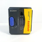 Sony Sports Mega Bass Walkman FM/AM Radio WM-FS393 Yellow Grey Vintage *Untested