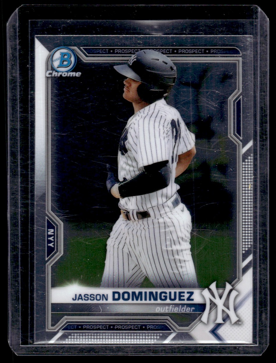 2021 Bowman Chrome Prospects Atomic Refractor Jasson Dominguez New York Yankees