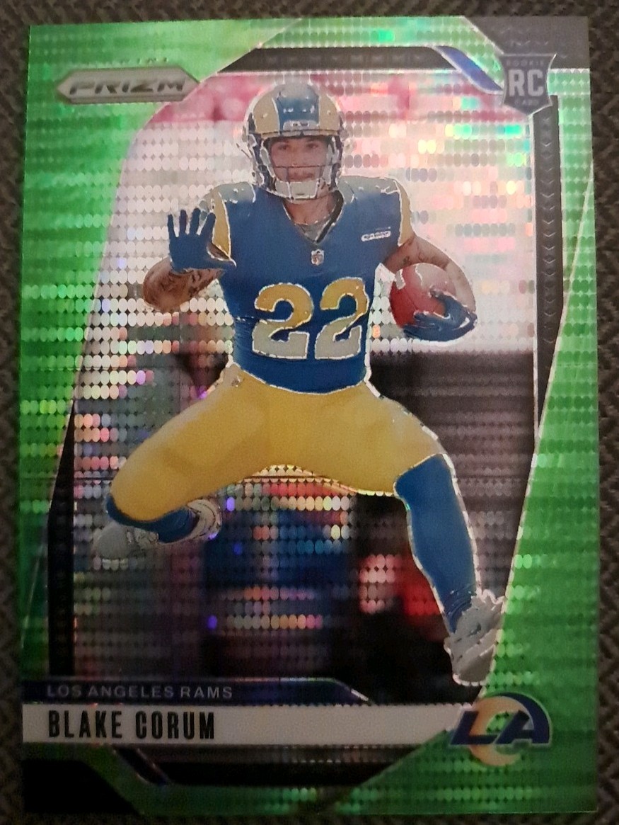 2024 Panini Prizm - Rookies Blake Corum #308 Neon Green Pulsar Prizm (RC)