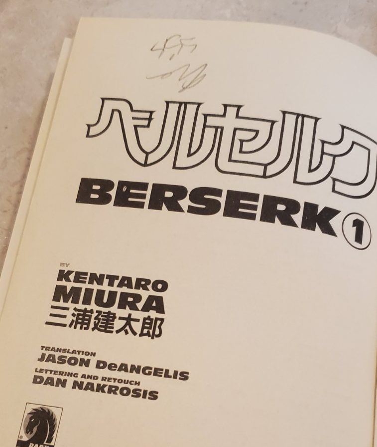 Berserk Volume 1 English Manga by Kentaro Miura Dark Horse | eBay