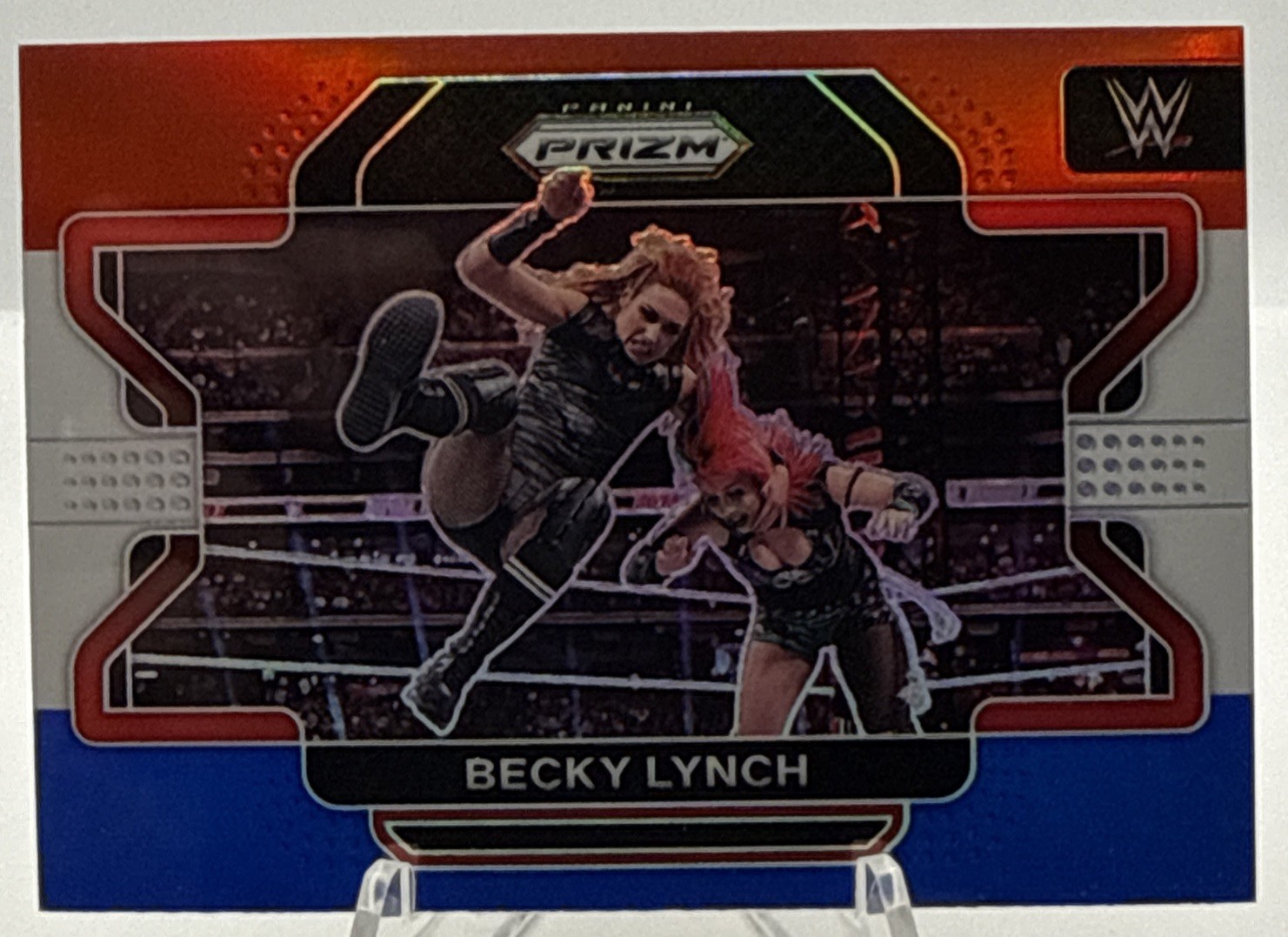 2022 Panini Prizm WWE - Becky Lynch #97 Red White & Blue Prizm