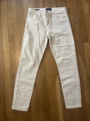 Lucky Brand Women's Jeans Size 12 / 29 Sofia Skinny Ankle Corduroy Beige Stretch
