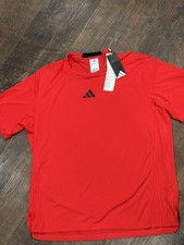 adidas T-Shirt Men Sz XL Red D4T Sport Training Climacool Performance NEW w/TAGS