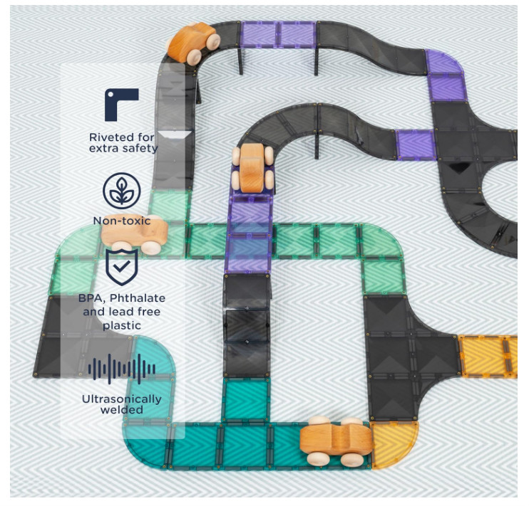 Connetix Ramps & Intersections Pack – 16‑Piece Magnetic Building Expansion Set