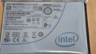 Dell 0YNW0F Intel P4510 2TB NVMe U.2 SFF 2,5" Enterprice SSD SSDPE2KX020T7T New - Bild 1 von 3