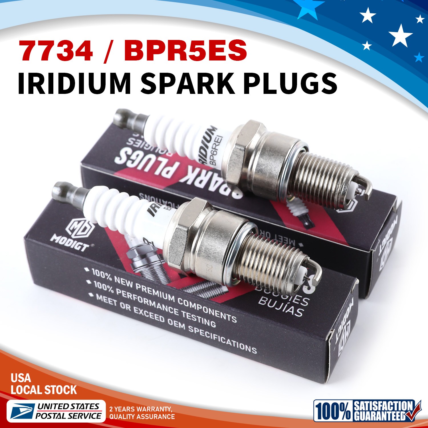 Premium Spark Plug 7734 BPR5ES For BMW Jaguar Rover Mazda MB Nissan Volvo