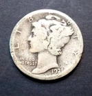 1921 D Mercury Dime~Key Date~ AG/G Details 90% Silver