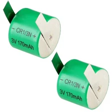 2x 3V 170mAh CMOS Memory Lithium Battery w/Tabs Compatible With C2L76, K58L