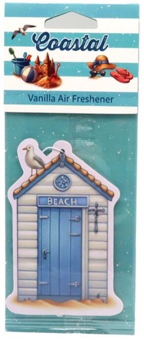 Beach Hut Vanilla Scented Air Freshener For Car , Locker or Beach Hut