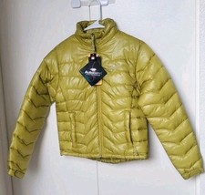 Autobahn Unisex Kids Yellow Green Lightweight Puffer Jacket Size 10-12 M