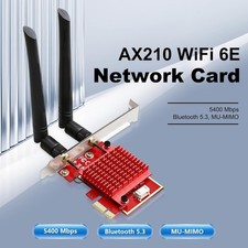 Intel AX210 WiFi 6E PCIe WiFi Card 5400Mbps Tri-Band Network Bluetooth Adapter