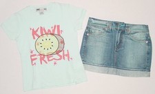 NWOT ZARA ZA Girls Denim Skirt, Tee, 6 yr / 110-116 cm