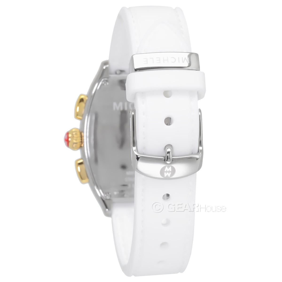 MICHELE Releve Womens Two-Tone Chronograph Watch Gold Silver 