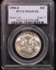 1950 D PCGS MS63 FBL BELL - Silver Franklin Half Dollar