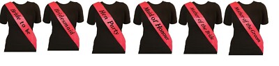HOT PINK HEN PARTY DO SASH NIGHT  **BUY 3 GET 1 FREE**  BRIDE TO BE BRIDESMAID