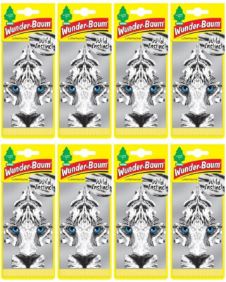 8 x WUNDER-BAUM WILD INSTINCT - CAR AIR FRESHENER - HANGING LITTLE TREE REFRESH