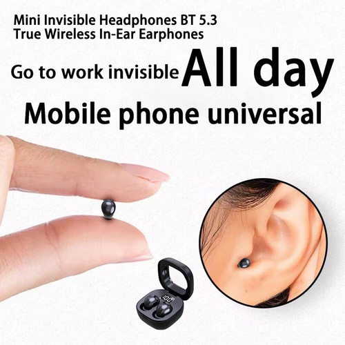 NEW Mini Earbuds Invisible Sleep Headphone Bluetooth 5.3 Earphones Wireless - Afbeelding 1 van 27